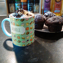 Caneca De Café Pixel Art Delicious Padrões de marca