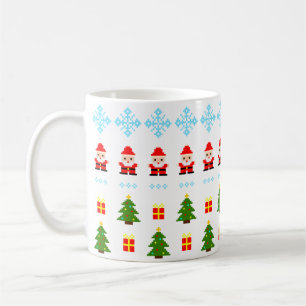 Caneca De Café Pixel Art Natal