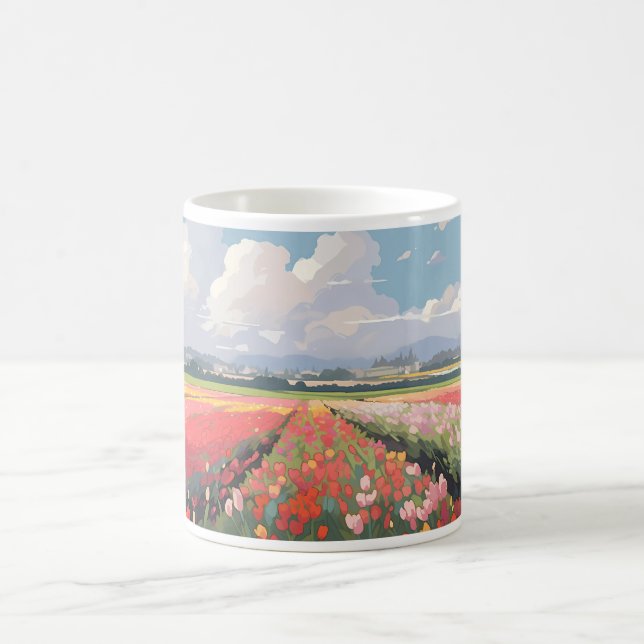 Caneca De Café Pixel Art Tulip Agricultur (Centro)