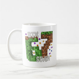 Caneca De Café Pixel Divertido Seis Sete 67 Aniversário de Gamer 