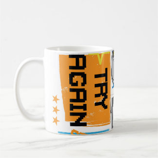 Caneca De Café pixel do jogo de tipografia: fundo divertido.