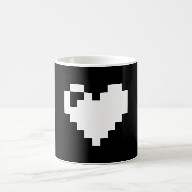 Caneca De Café Pixel Heart 8 bits (Centro)