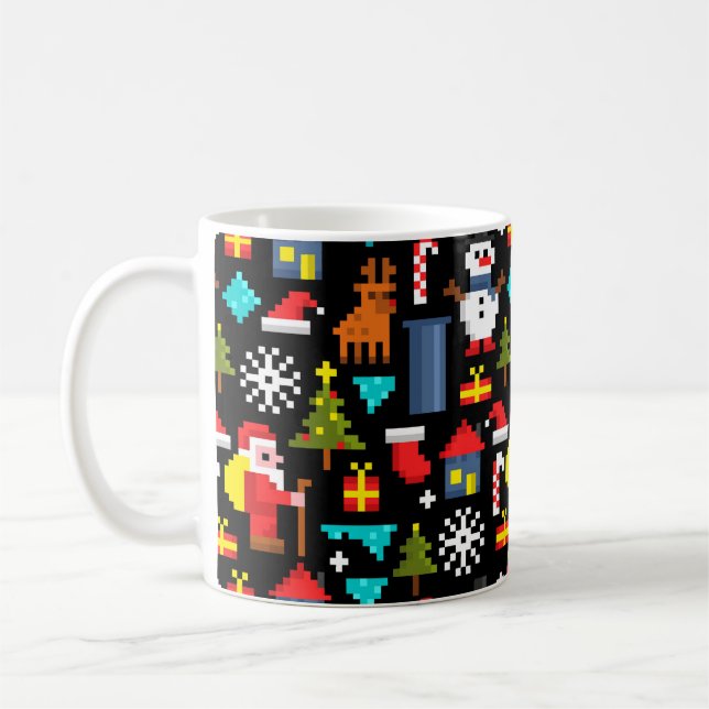 Caneca De Café Pixel Natal (Esquerda)