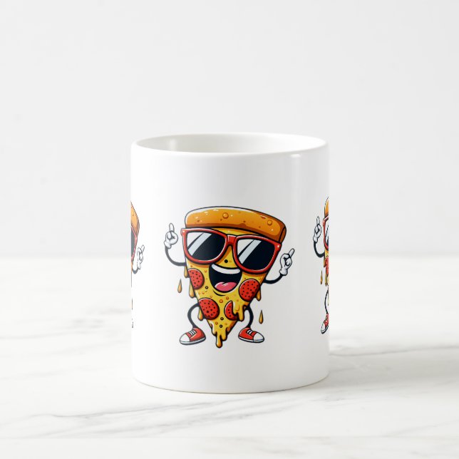 Caneca De Café Pizza de Cartoon com Víblias de Queijo (Centro)