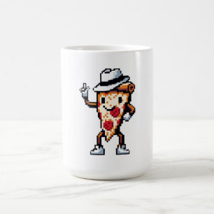 Caneca De Café Pizza de lua - Legendível Pop de arte