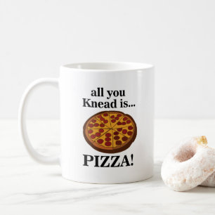 Caneca De Café Pizza de Pepperoni Comida Engraçada
