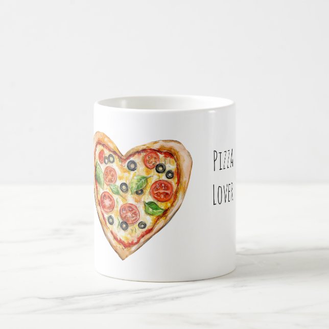 Caneca De Café Pizza de Queijo Vegetal Coração (Centro)