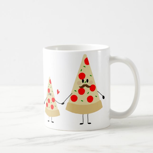 Caneca De Café pizza dia de os pais (Direita)