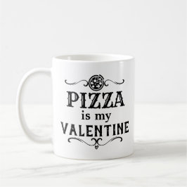 Caneca De Café Pizza Divertida é meu Dia dos Namorados