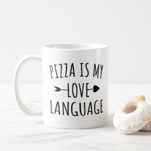 Caneca De Café Pizza é Minha Linguagem do Amor - Amantes de Pizza