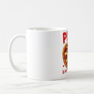 Caneca De Café Pizza é minha Namorados: Gráfico de pizza divertid