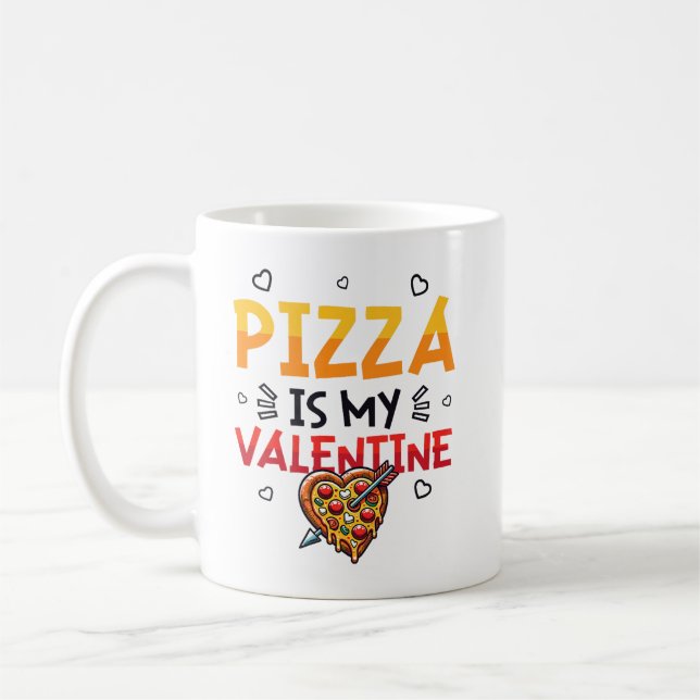 Caneca De Café Pizza É Minha Pizza Namorados Pizza Premium (Esquerda)
