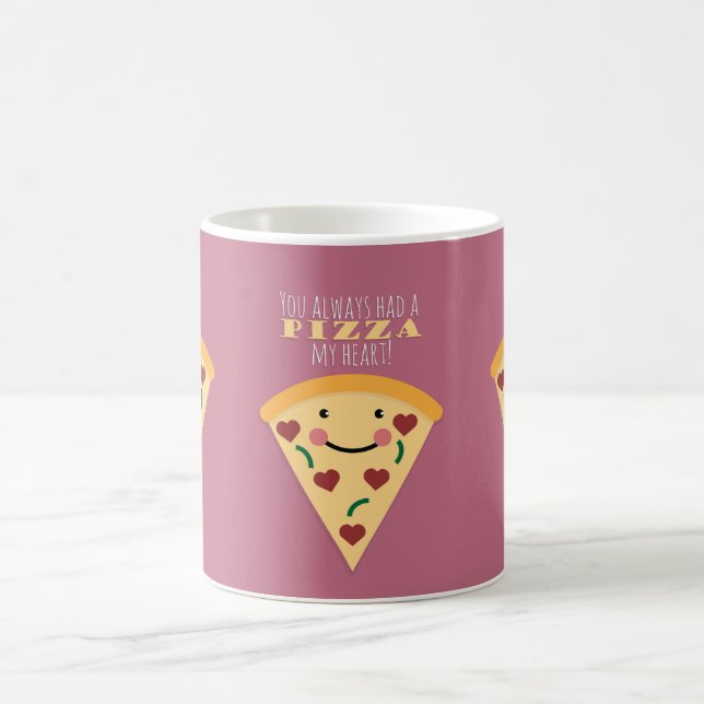 Caneca De Café Pizza Meu Coração (Centro)
