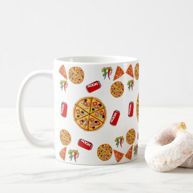 Caneca De Café Pizza Mug (Com Donut)