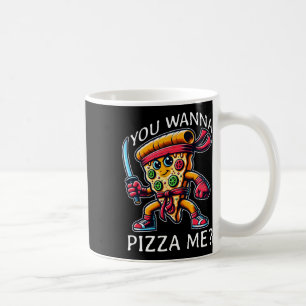 Caneca De Café Pizza Ninja Estilo Karatê Você Quer Pizza Eu Tee F