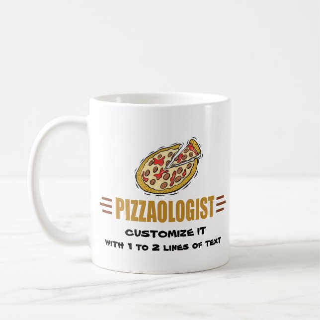 Caneca De Café Pizza Personalizada (Esquerda)
