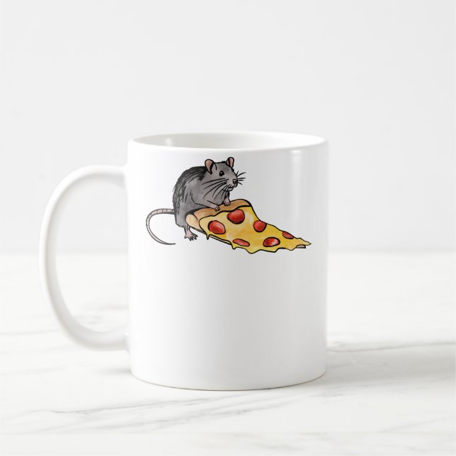 Caneca De Café Pizza Rat (Esquerda)