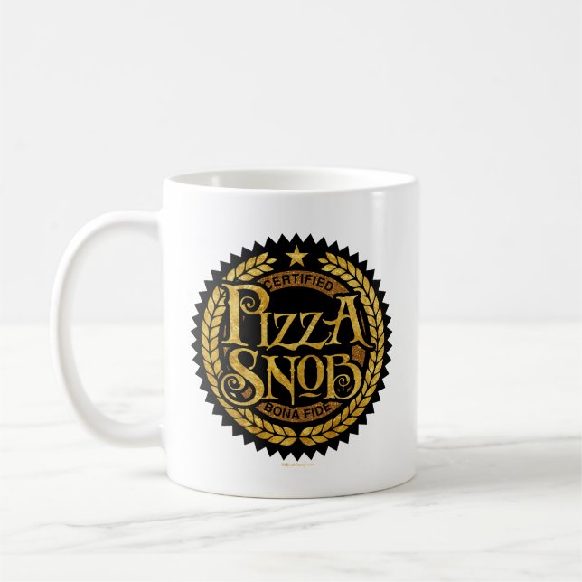 Caneca De Café Pizza Snob - amante de pizza engraçado (Esquerda)