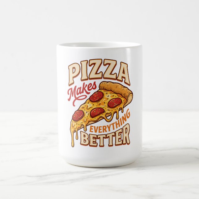 Caneca De Café Pizza Torna Tudo Melhor (Centro)