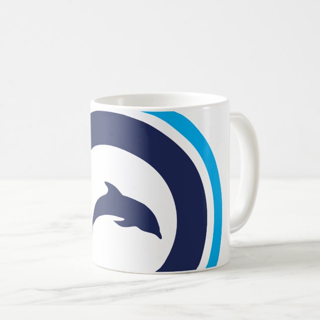 Caneca De Café PJK Mug 11oz / dolphin logo cropped (Frente Esquerda)