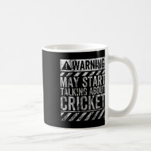 Caneca De Café Placa de Aviso Engraçada Pode Começar a Falar Sobr