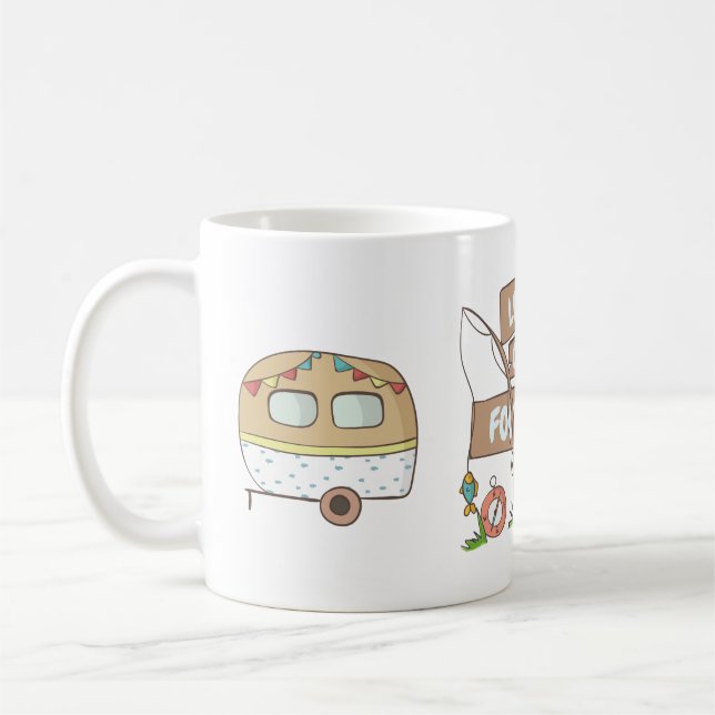 Caneca De Café Placa de Camping e Trilha Deixe Apenas Pegadas (Esquerda)
