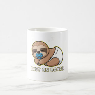Caneca De Café Placa de Carro "Bicho-Preguiça Bebê Fofo Dormindo 