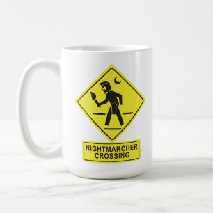 Caneca De Café Placa de Cruzamento de Nightmarcher Havaiano Engra