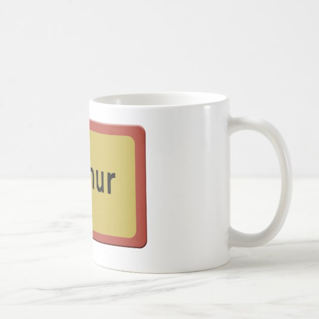 Caneca De Café placa de estrada de Namur (Direita)