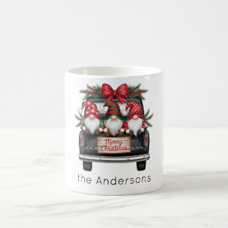 Caneca De Café Placa de Feliz Natal Caminhonete Preta Gnomo Adorá