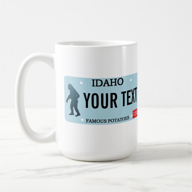 Caneca De Café Placa de Licença Idaho Sasquatch (Esquerda)