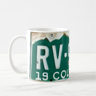 Caneca De Café Placa de licença vintage do Colorado ©️dh26
