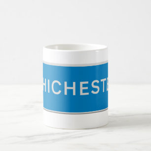 Caneca De Café placa de trânsito de Chichester