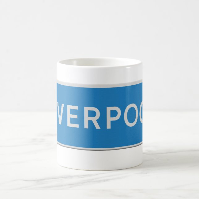 Caneca De Café Placa de trânsito Liverpool (Centro)