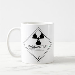 Caneca De Café Placa de transporte radioativa Cat 1 Mug
