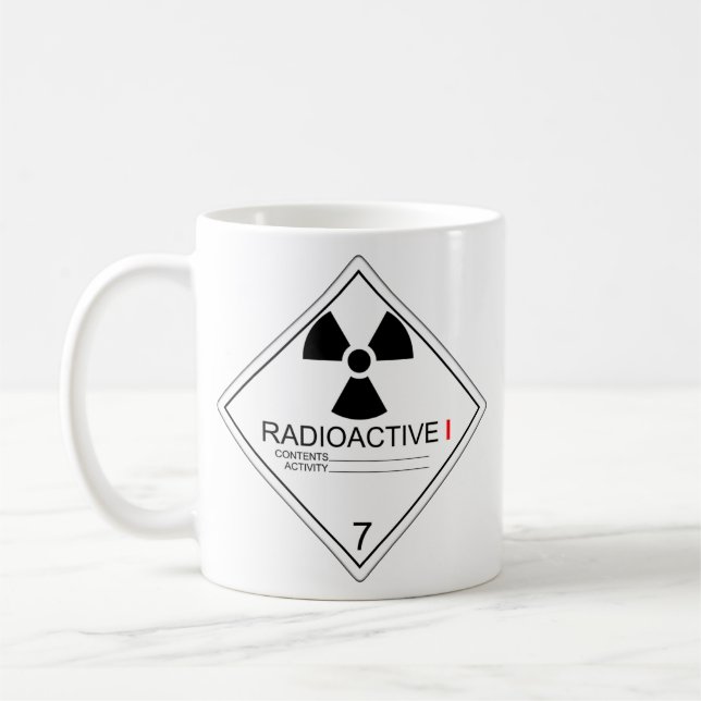 Caneca De Café Placa de transporte radioativa Cat 1 Mug (Esquerda)