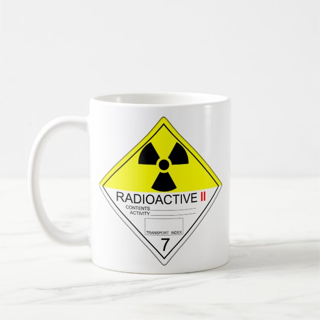 Caneca De Café Placa de transporte radioativa Cat 2 Mug (Esquerda)