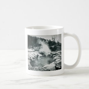 Caneca De Café Placa de vidro do vintage do geyser de Yellowstone