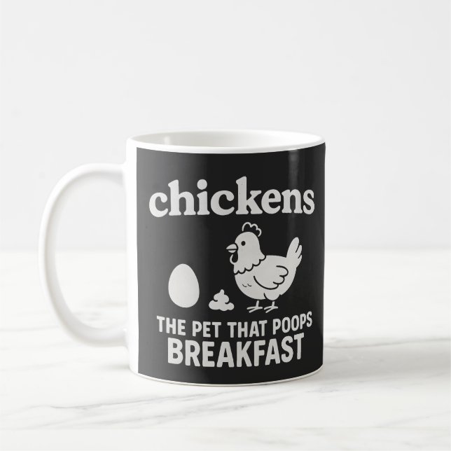 Caneca De Café Placa Divertida de Fazenda de Frango - O Animal de (Esquerda)