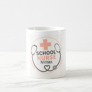 Caneca De Café Placa Personalizada para Gabinete de Enfermeira Es