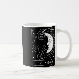 Caneca De Café Placa Tarot Crescent Moon E Cat Graphic