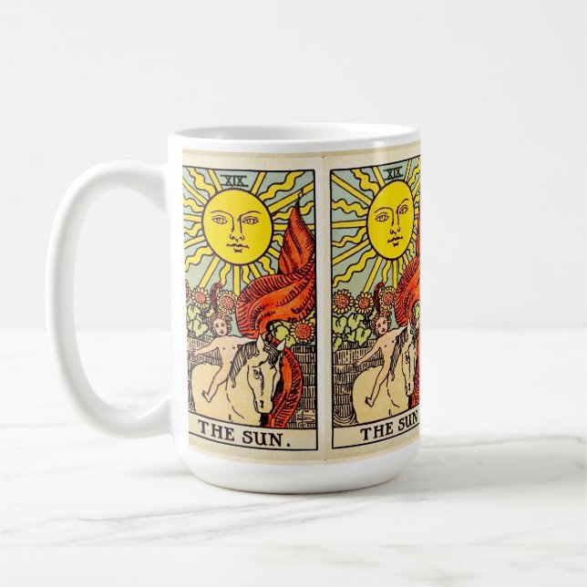 Caneca De Café Placa Tarot Sun (Esquerda)