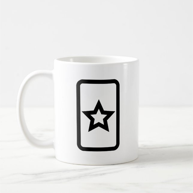 Caneca De Café Placa Zener | Estrela oca 5 Pontilhada (Esquerda)
