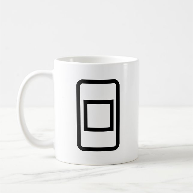 Caneca De Café Placa Zener | Quadrado oco (Esquerda)