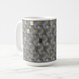 Caneca De Café Placas cinza sobre marrom claro, toneladas pretos