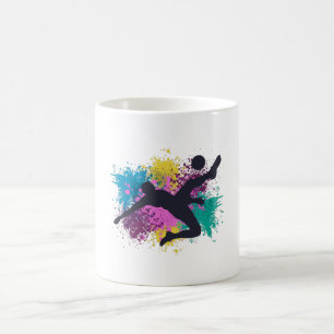 Caneca De Café Placas de cor Grungy do futebol