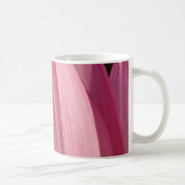 Caneca De Café Placas De Flor De Lotus, Florais Rosa (Direita)