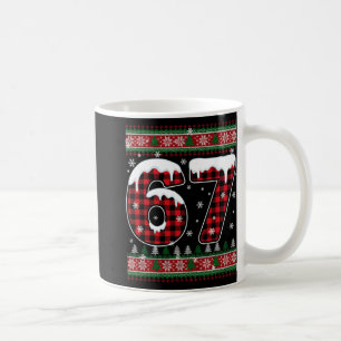 Caneca De Café Plaid Snowflake Seis Sete Natal 67 Meme