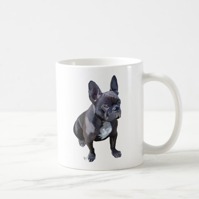 Caneca De Café Plain de Bulldog Francês (Direita)