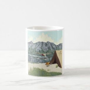 Caneca De Café Planador E Viagem De Pesca Do Alaska Bush